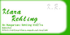 klara rehling business card